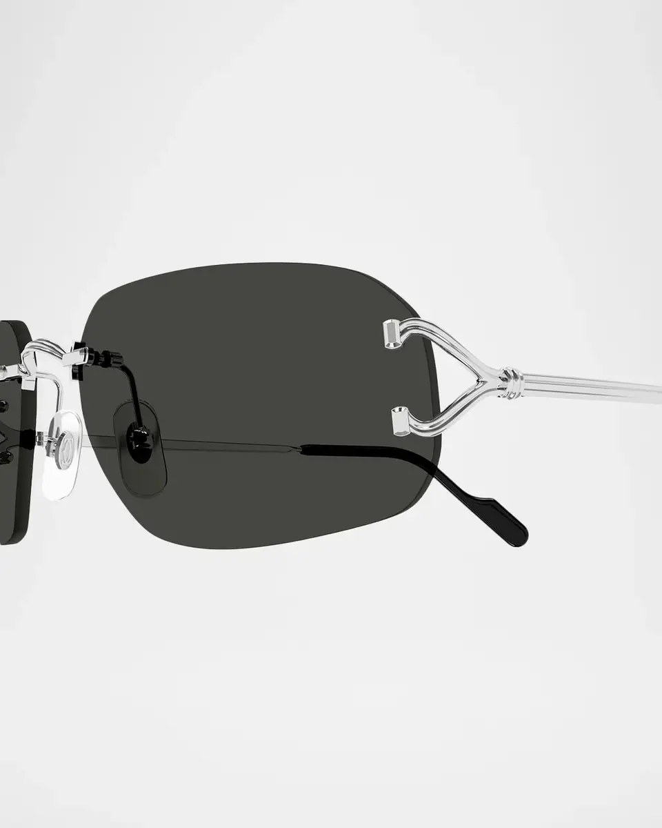 Cartier Men's CT0663S Decor C Classique Metal Rectangular Sunglasses | Thumbnail 3 Cartier Men's CT0663S Decor C Classique Metal Rectangular Sunglasses | Thumbnail 3