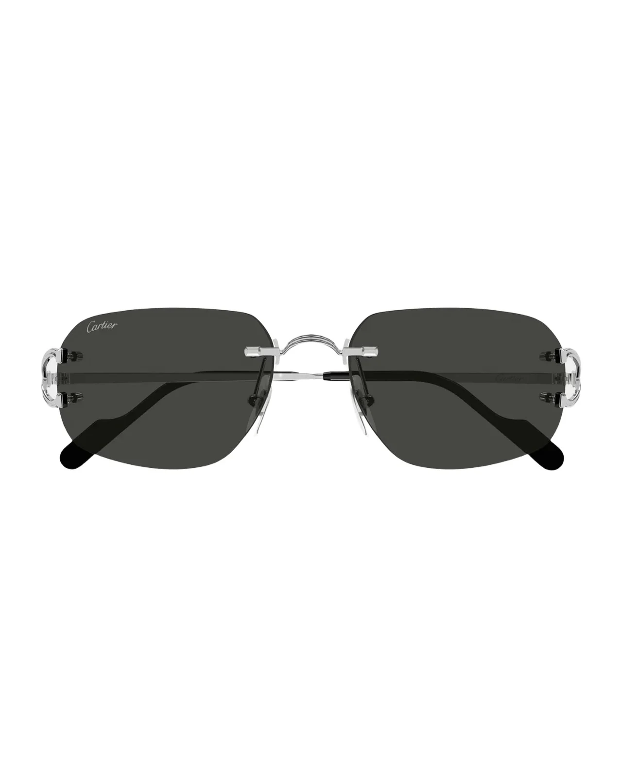 Cartier Men's CT0663S Decor C Classique Metal Rectangular Sunglasses