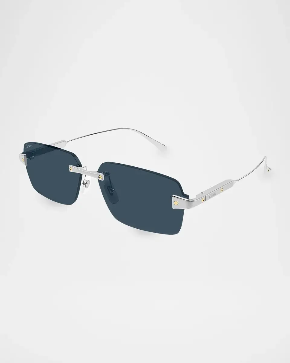 Cartier Men's CT0652S Santos Classic Titanium Rectangular Sunglasses | Thumbnail 2 Cartier Men's CT0652S Santos Classic Titanium Rectangular Sunglasses | Thumbnail 2