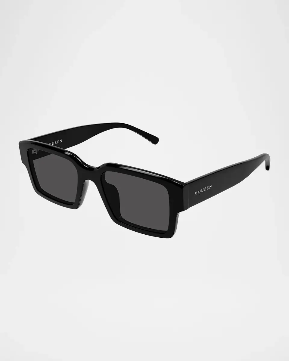 Alexander McQueen Men's AM0579S Flat Acetate Recycled Acetate Square Sunglasses | Thumbnail 2 Alexander McQueen Men's AM0579S Flat Acetate Recycled Acetate Square Sunglasses | Thumbnail 2