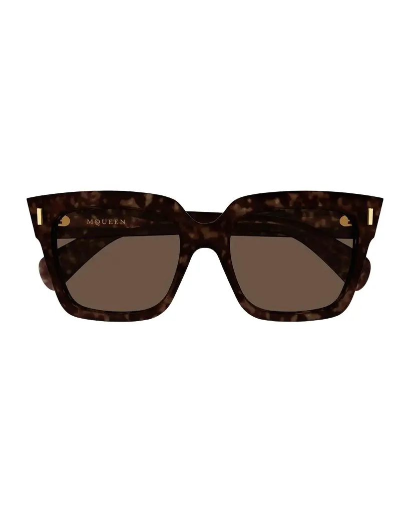 Alexander McQueen T-Bar Rivet 56MM Square Sunglasses