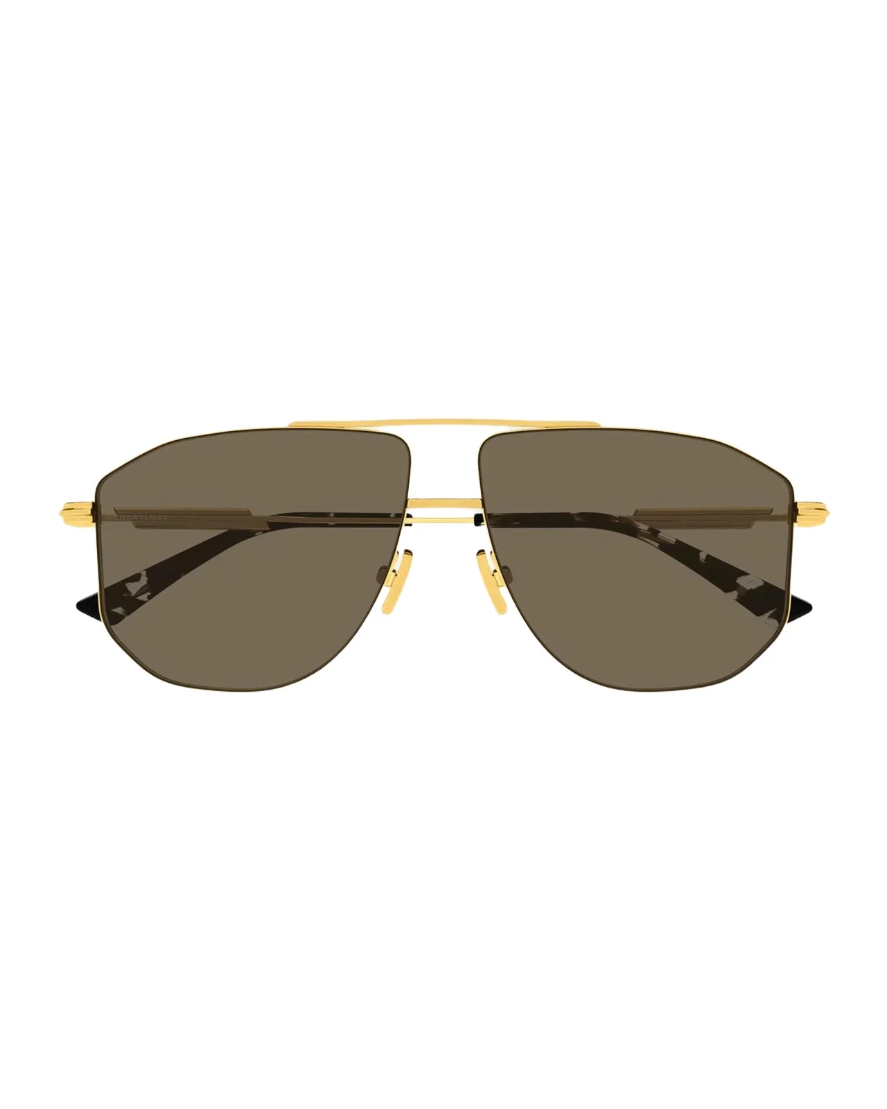 Bottega Veneta Men's BV1509S Snap Ribbon Metal Navigator Sunglasses