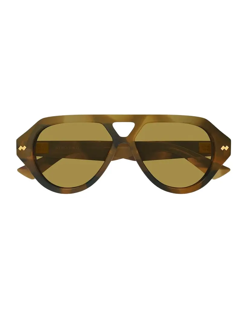 Men's BV1485S Bold Ribbon Stud Recycled Acetate Pilot Sunglasses Men's BV1485S Bold Ribbon Stud Recycled Acetate Pilot Sunglasses