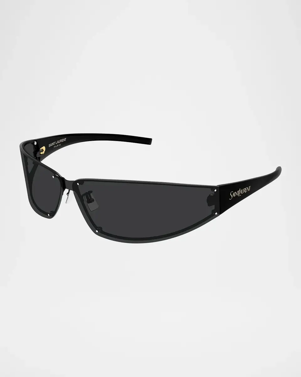 Saint Laurent Men's SL 963 Fashion Show Directional Metal Rectangular Sunglasses | Thumbnail 2 Saint Laurent Men's SL 963 Fashion Show Directional Metal Rectangular Sunglasses | Thumbnail 2