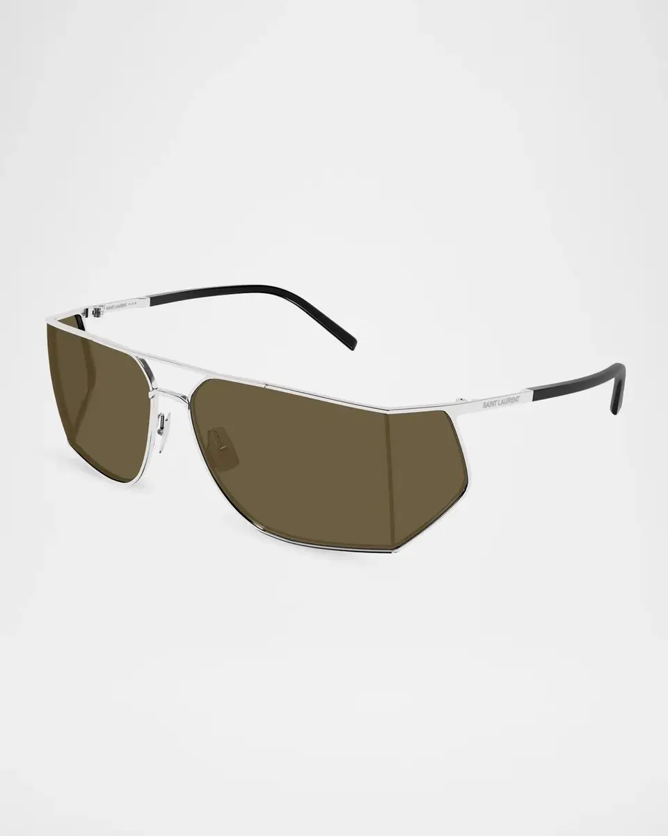 Saint Laurent Men's SL 750 Fashion Show Square Metal Sunglasses | Thumbnail 2 Saint Laurent Men's SL 750 Fashion Show Square Metal Sunglasses | Thumbnail 2