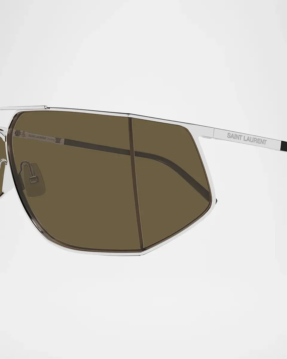 Saint Laurent Men's SL 750 Fashion Show Square Metal Sunglasses | Thumbnail 3 Saint Laurent Men's SL 750 Fashion Show Square Metal Sunglasses | Thumbnail 3