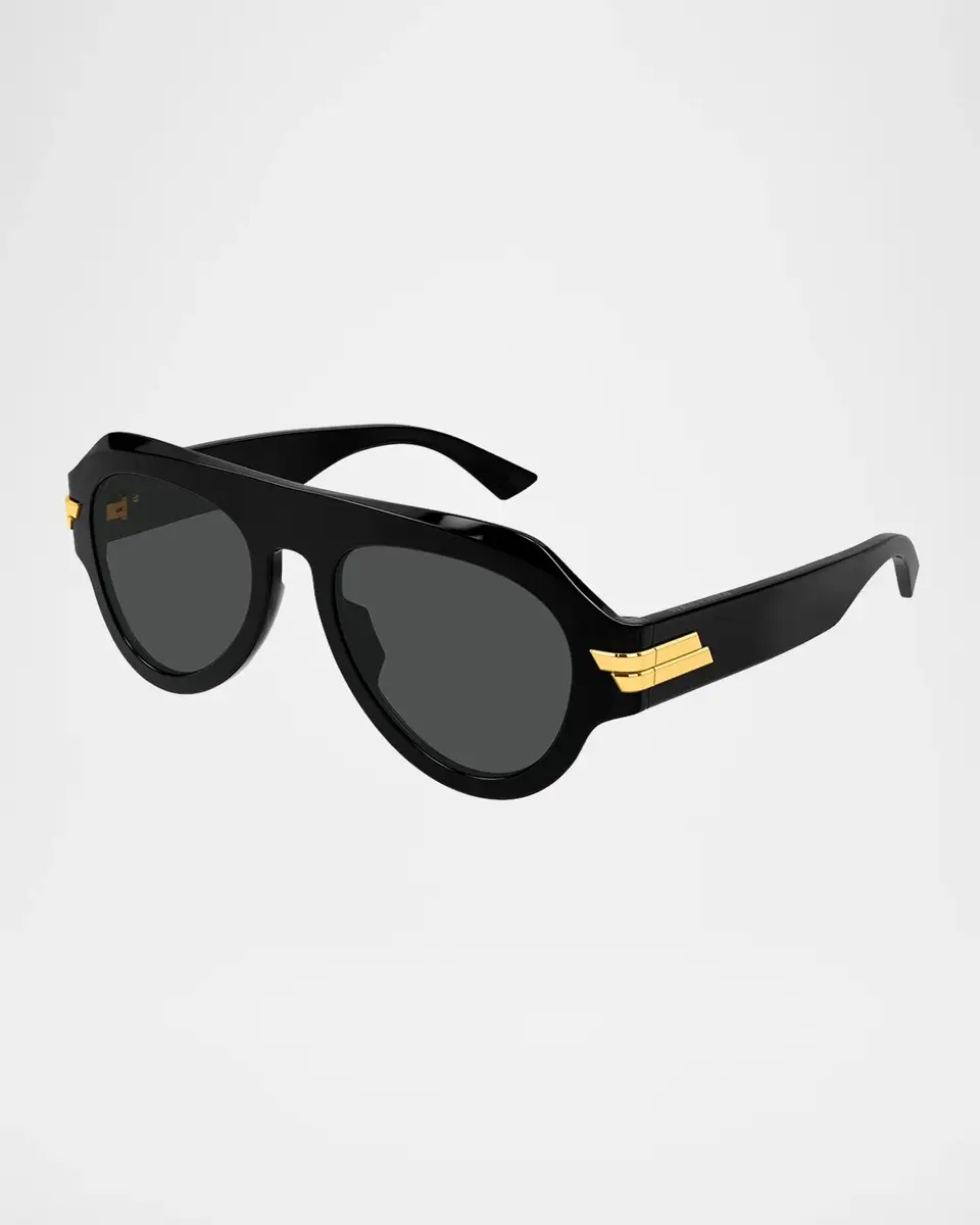 Bottega Veneta Men's BV1488S Bold Ribbon Recycled Acetate Pilot Sunglasses | Thumbnail 2 Bottega Veneta Men's BV1488S Bold Ribbon Recycled Acetate Pilot Sunglasses | Thumbnail 2