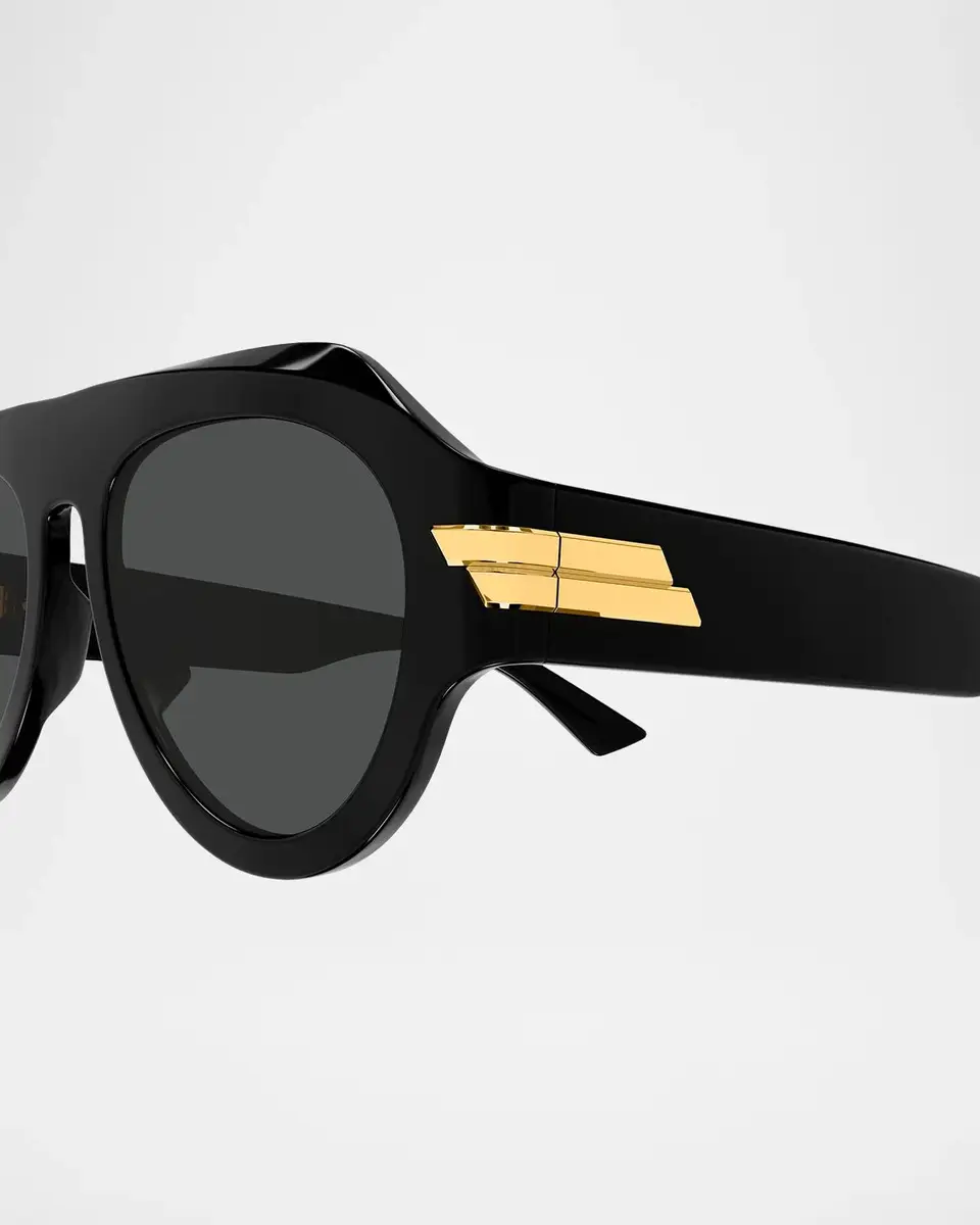 Bottega Veneta Men's BV1488S Bold Ribbon Recycled Acetate Pilot Sunglasses | Thumbnail 3 Bottega Veneta Men's BV1488S Bold Ribbon Recycled Acetate Pilot Sunglasses | Thumbnail 3