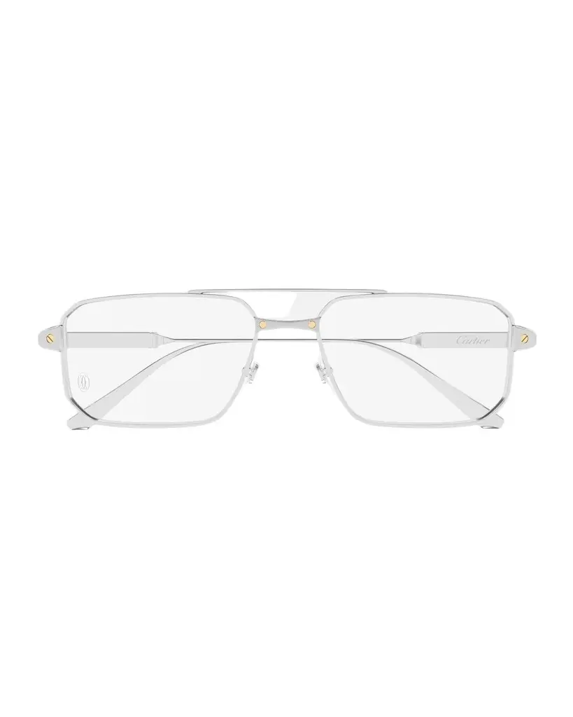 Cartier Men's Santos de CT0654O Square Titanium Optical Glasses