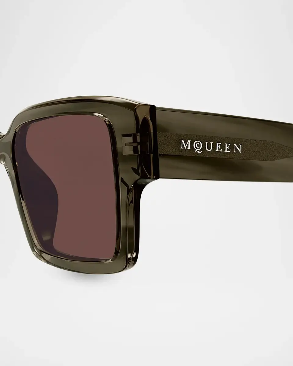 Alexander McQueen Men's AM0579S Recycled Acetate Square Sunglasses | Thumbnail 3 Alexander McQueen Men's AM0579S Recycled Acetate Square Sunglasses | Thumbnail 3