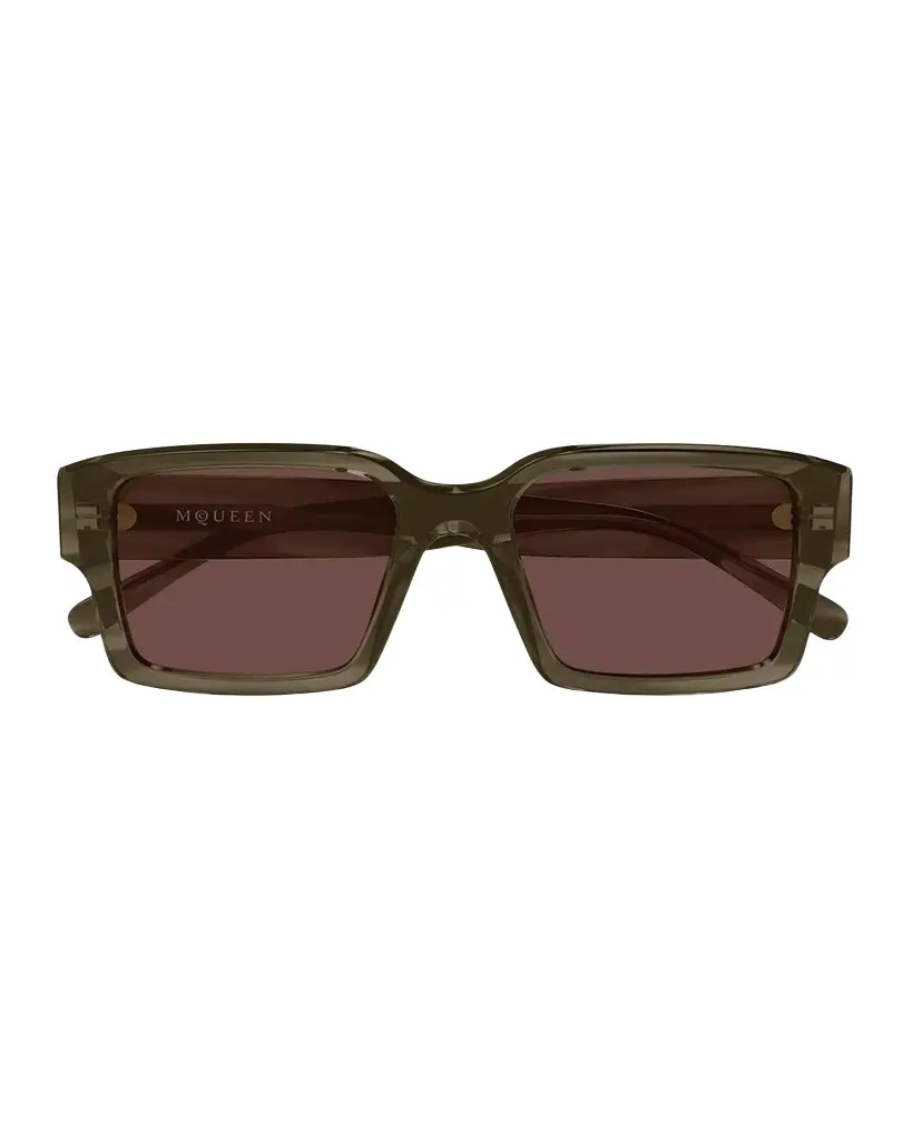 Alexander McQueen Men's AM0579S Recycled Acetate Square Sunglasses