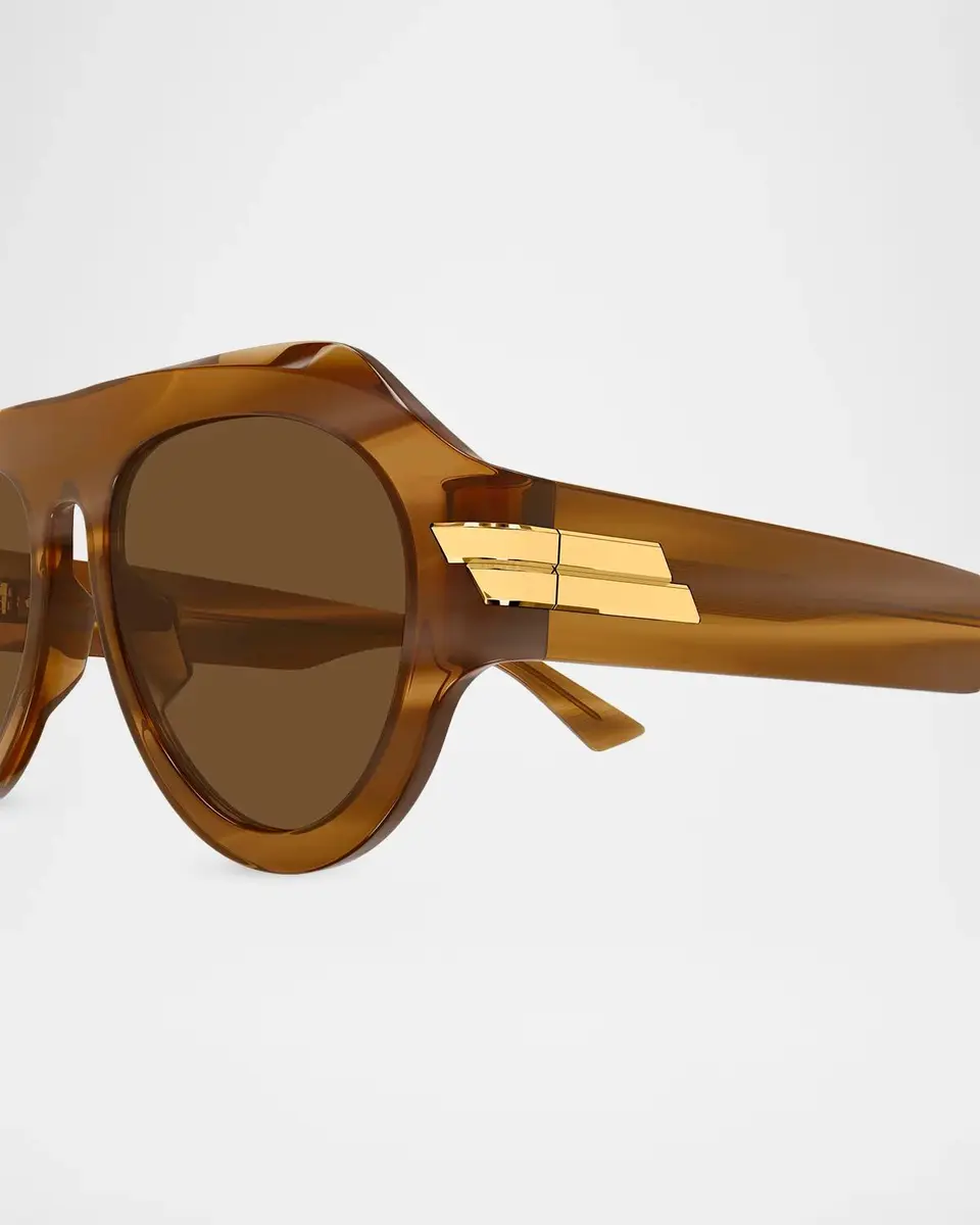 Bottega Veneta Men's BV1488S Bold Ribbon Recycled Acetate Pilot Sunglasses | Thumbnail 3 Bottega Veneta Men's BV1488S Bold Ribbon Recycled Acetate Pilot Sunglasses | Thumbnail 3