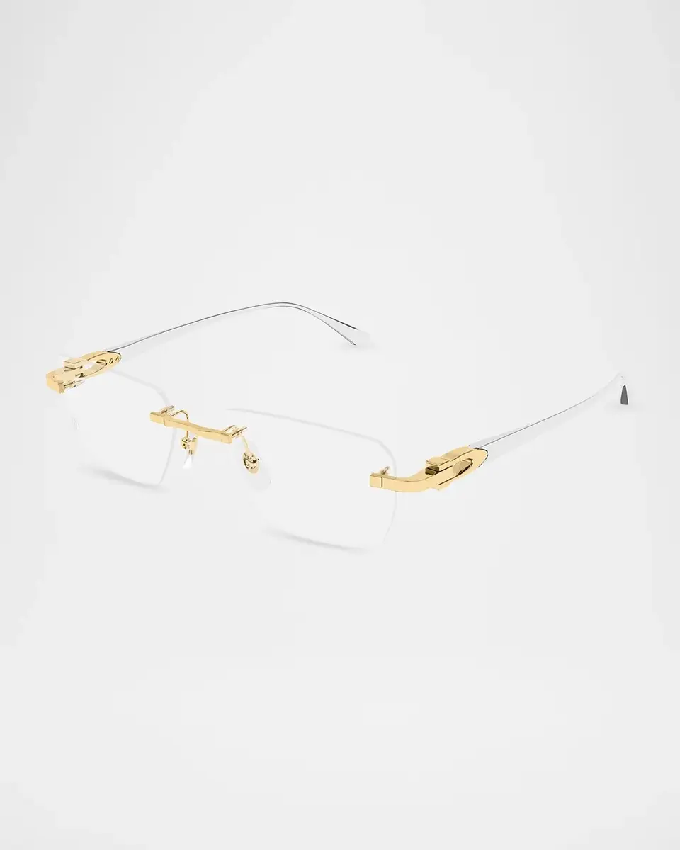 Cartier Motifs De Ct0662O Rimless Rectangular Optical Glasses | Thumbnail 2 Cartier Motifs De Ct0662O Rimless Rectangular Optical Glasses | Thumbnail 2