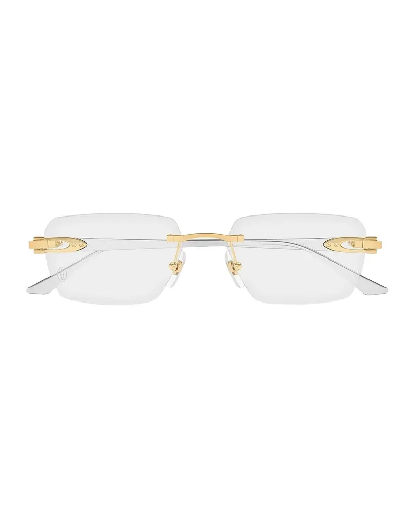Cartier Motifs De Ct0662O Rimless Rectangular Optical Glasses