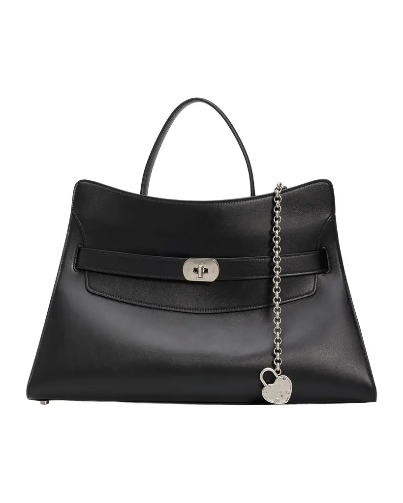 Alexander McQueen Locke Leather Top Handle Bag