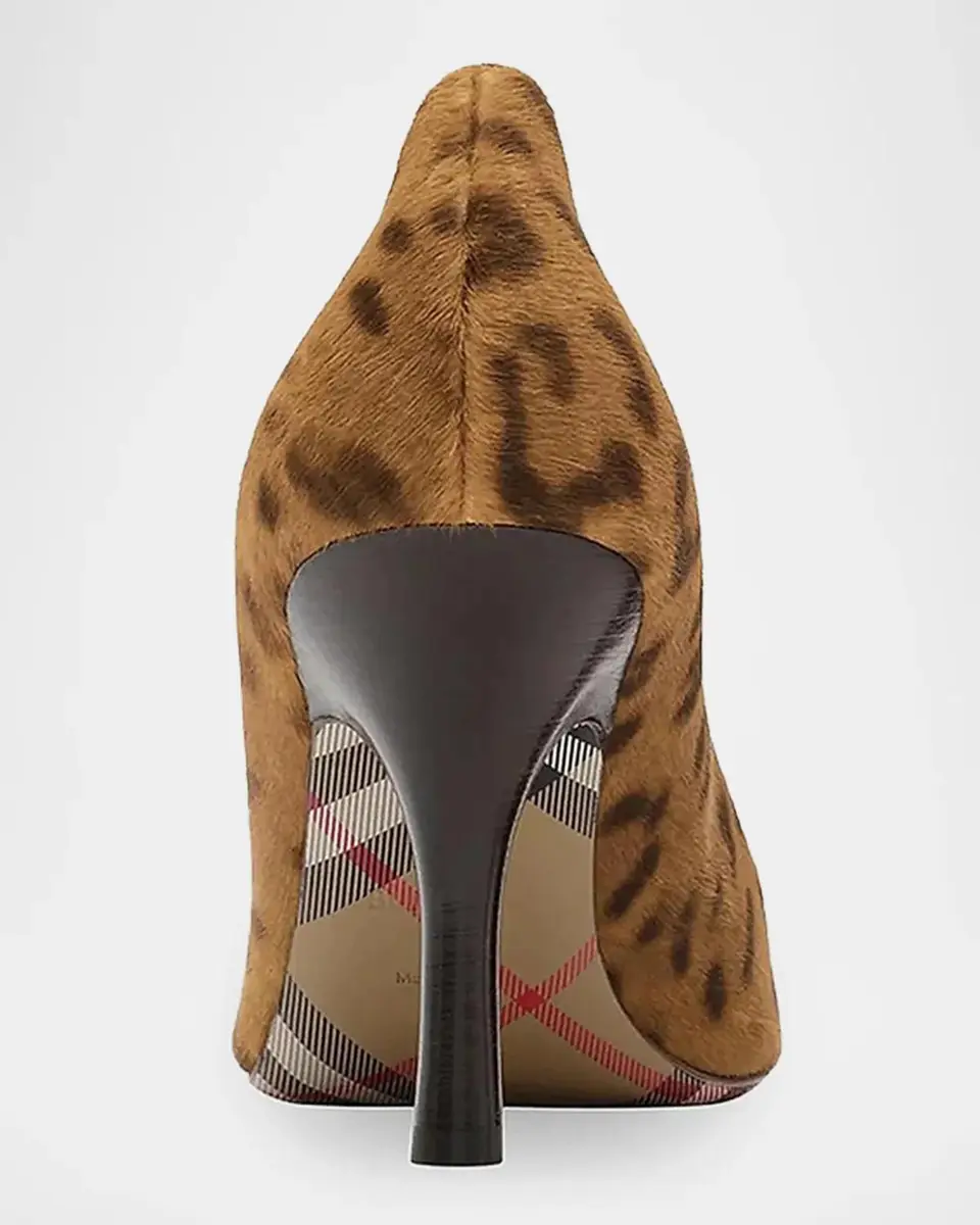 Burberry Dame 90MM Leopard-Print Calf Hair Pumps | Thumbnail 2 Burberry Dame 90MM Leopard-Print Calf Hair Pumps | Thumbnail 2