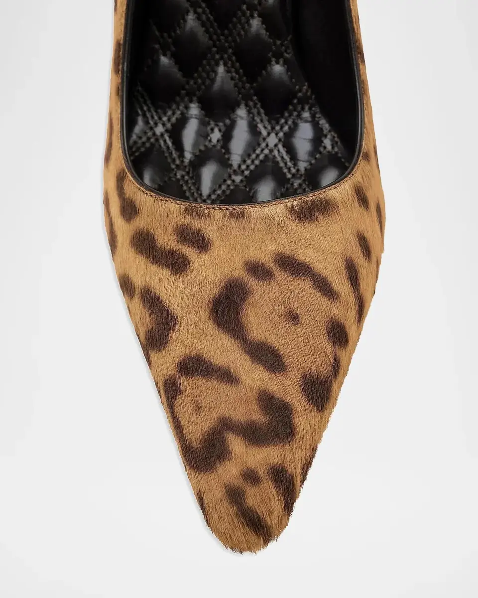 Burberry Dame 90MM Leopard-Print Calf Hair Pumps | Thumbnail 4 Burberry Dame 90MM Leopard-Print Calf Hair Pumps | Thumbnail 4