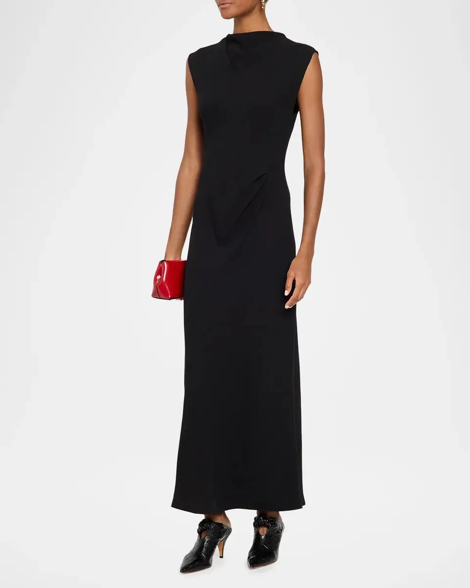 Vince Draped Mock Turtleneck Maxi Dress | Thumbnail 4 Vince Draped Mock Turtleneck Maxi Dress | Thumbnail 4