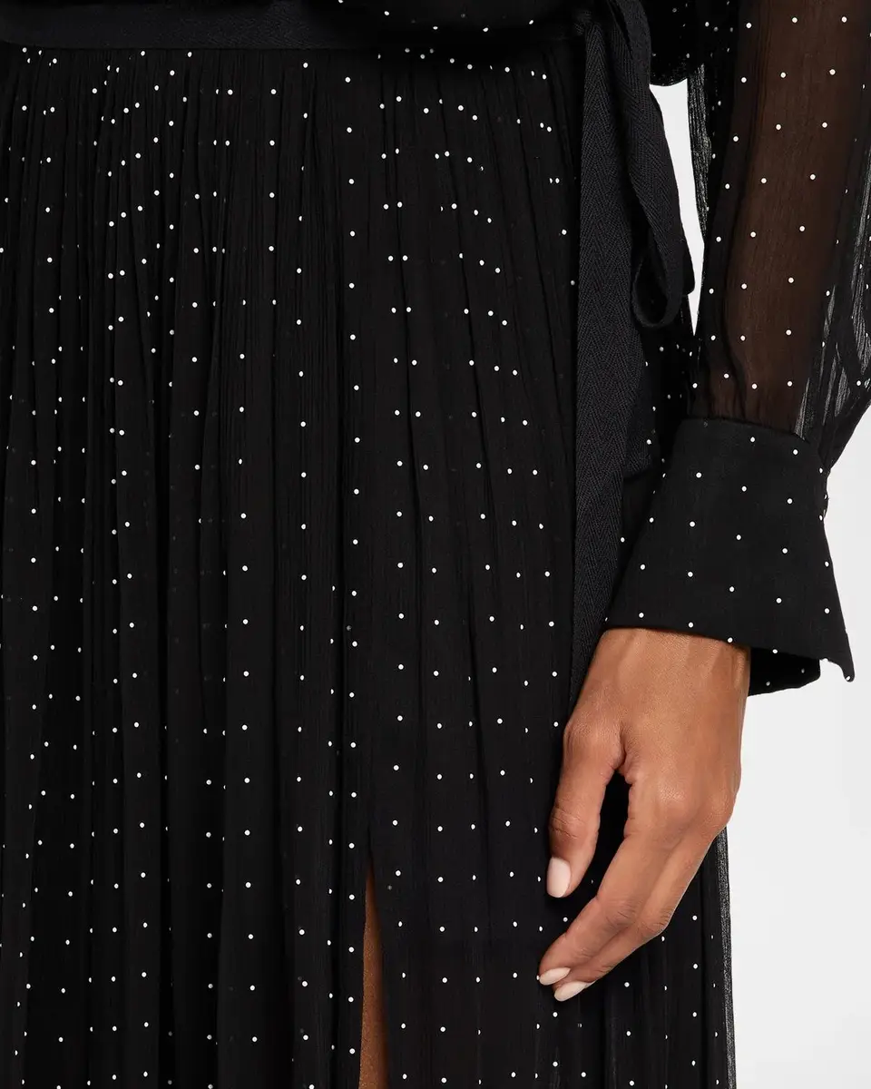 Vince Heat-Set Dot Sheer Gathered Skirt | Thumbnail 5 Vince Heat-Set Dot Sheer Gathered Skirt | Thumbnail 5