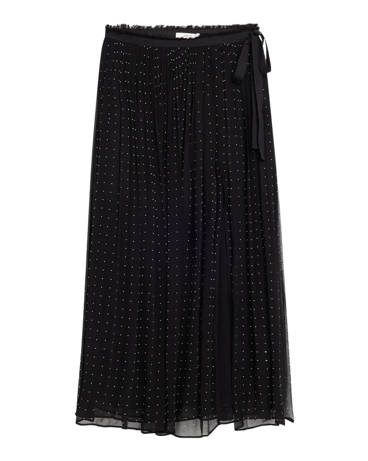 Vince Heat-Set Dot Sheer Gathered Skirt