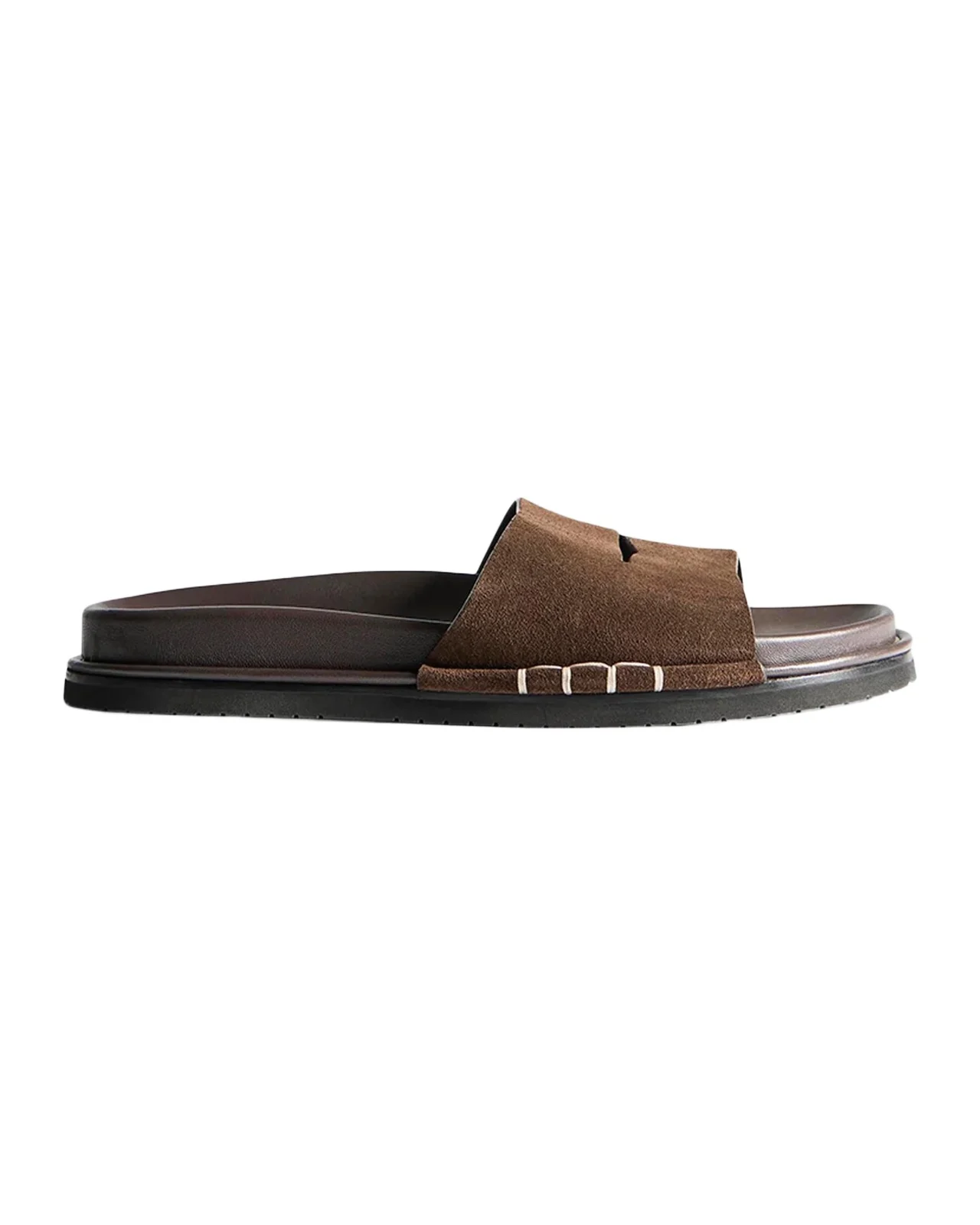 JW Anderson Men's Suede Open-Toe Fussbett Loafer Slides