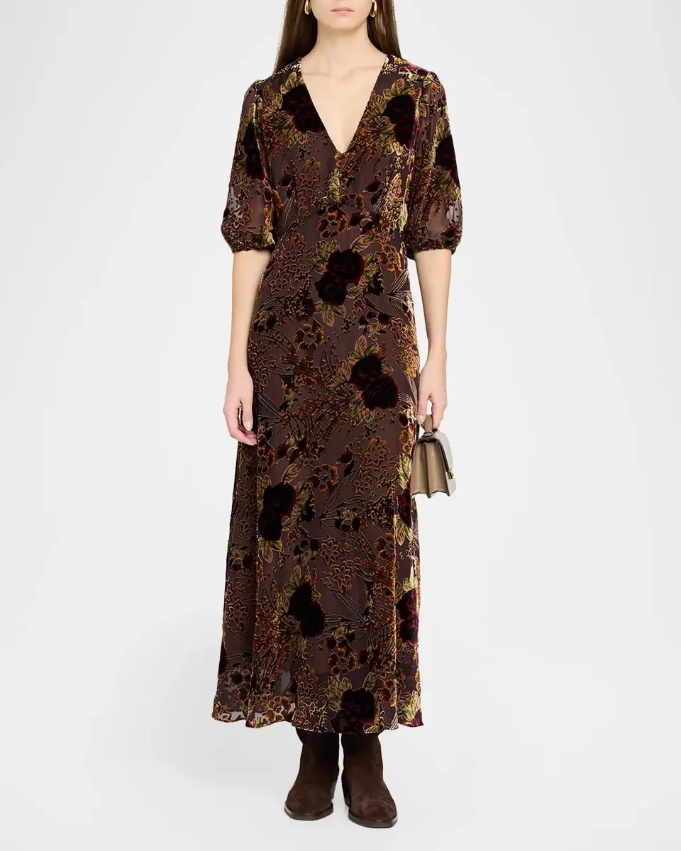 Johnny Was Cinco Floral Burnout Empire Maxi Dress | Thumbnail 2 Johnny Was Cinco Floral Burnout Empire Maxi Dress | Thumbnail 2