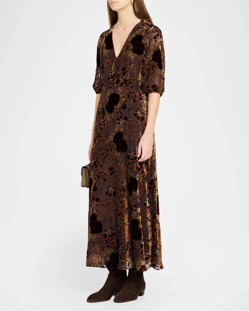 Johnny Was Cinco Floral Burnout Empire Maxi Dress | Thumbnail 4 Johnny Was Cinco Floral Burnout Empire Maxi Dress | Thumbnail 4