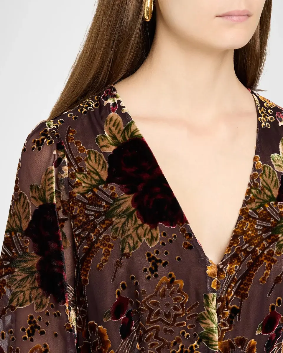 Johnny Was Cinco Floral Burnout Empire Maxi Dress | Thumbnail 5 Johnny Was Cinco Floral Burnout Empire Maxi Dress | Thumbnail 5