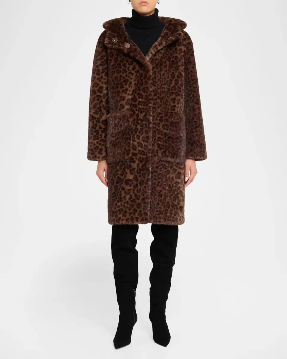 Kobi Halperin Hattie Leopard-Print Faux Fur Coat | Thumbnail 2