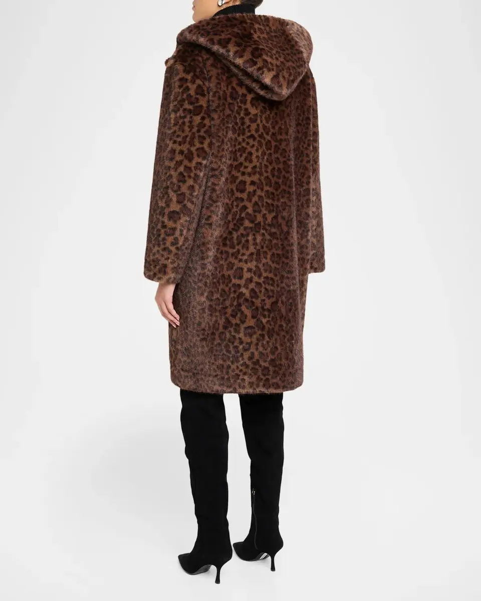 Kobi Halperin Hattie Leopard-Print Faux Fur Coat | Thumbnail 3