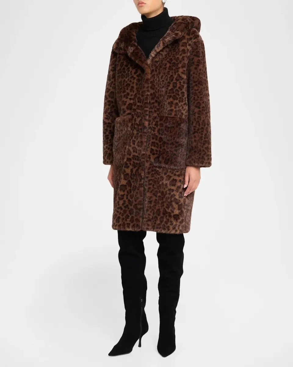 Kobi Halperin Hattie Leopard-Print Faux Fur Coat | Thumbnail 4