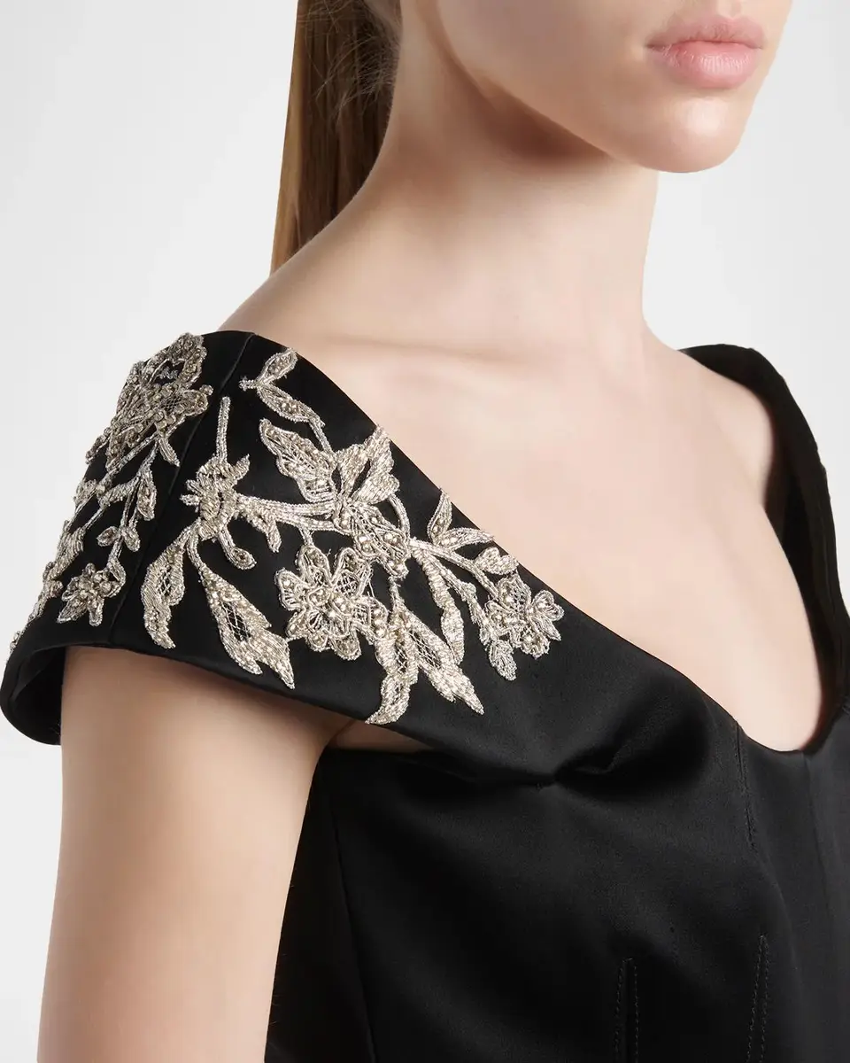 Alexander McQueen Embellished Off-The-Shoulder Mini Cocktail Dress | Thumbnail 5 Alexander McQueen Embellished Off-The-Shoulder Mini Cocktail Dress | Thumbnail 5