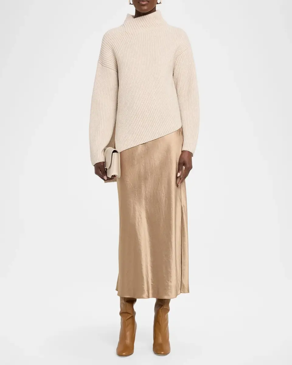 Vince Draped Rib-Knit Shawl Sweater | Thumbnail 2 Vince Draped Rib-Knit Shawl Sweater | Thumbnail 2