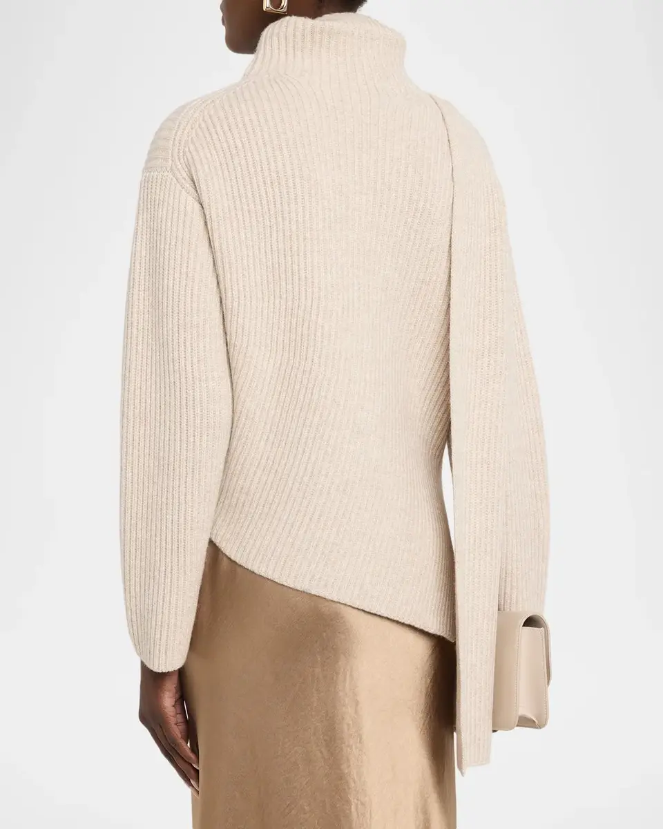 Vince Draped Rib-Knit Shawl Sweater | Thumbnail 3 Vince Draped Rib-Knit Shawl Sweater | Thumbnail 3