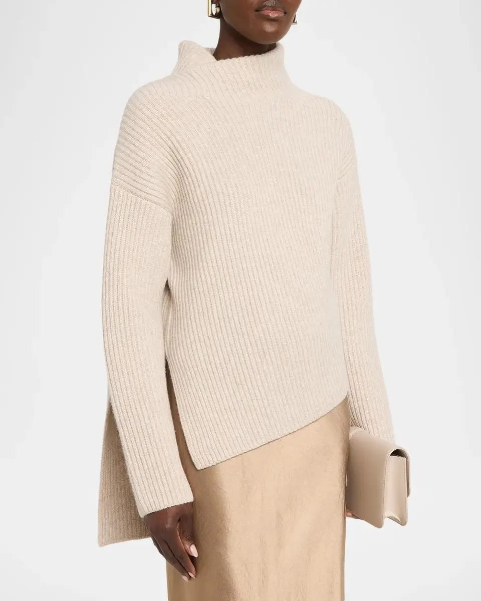 Vince Draped Rib-Knit Shawl Sweater | Thumbnail 4 Vince Draped Rib-Knit Shawl Sweater | Thumbnail 4
