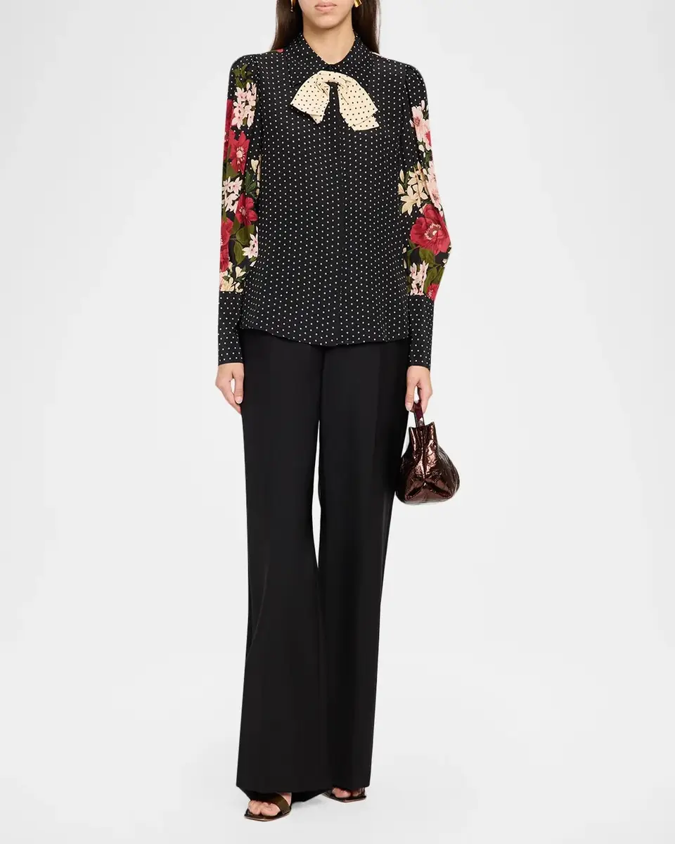 Ungaro Aviva Floral Polka Dot Silk Blouse | Thumbnail 2 Ungaro Aviva Floral Polka Dot Silk Blouse | Thumbnail 2
