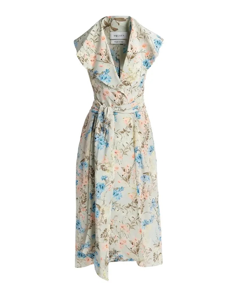Floral Silk Midi Dress Floral Silk Midi Dress