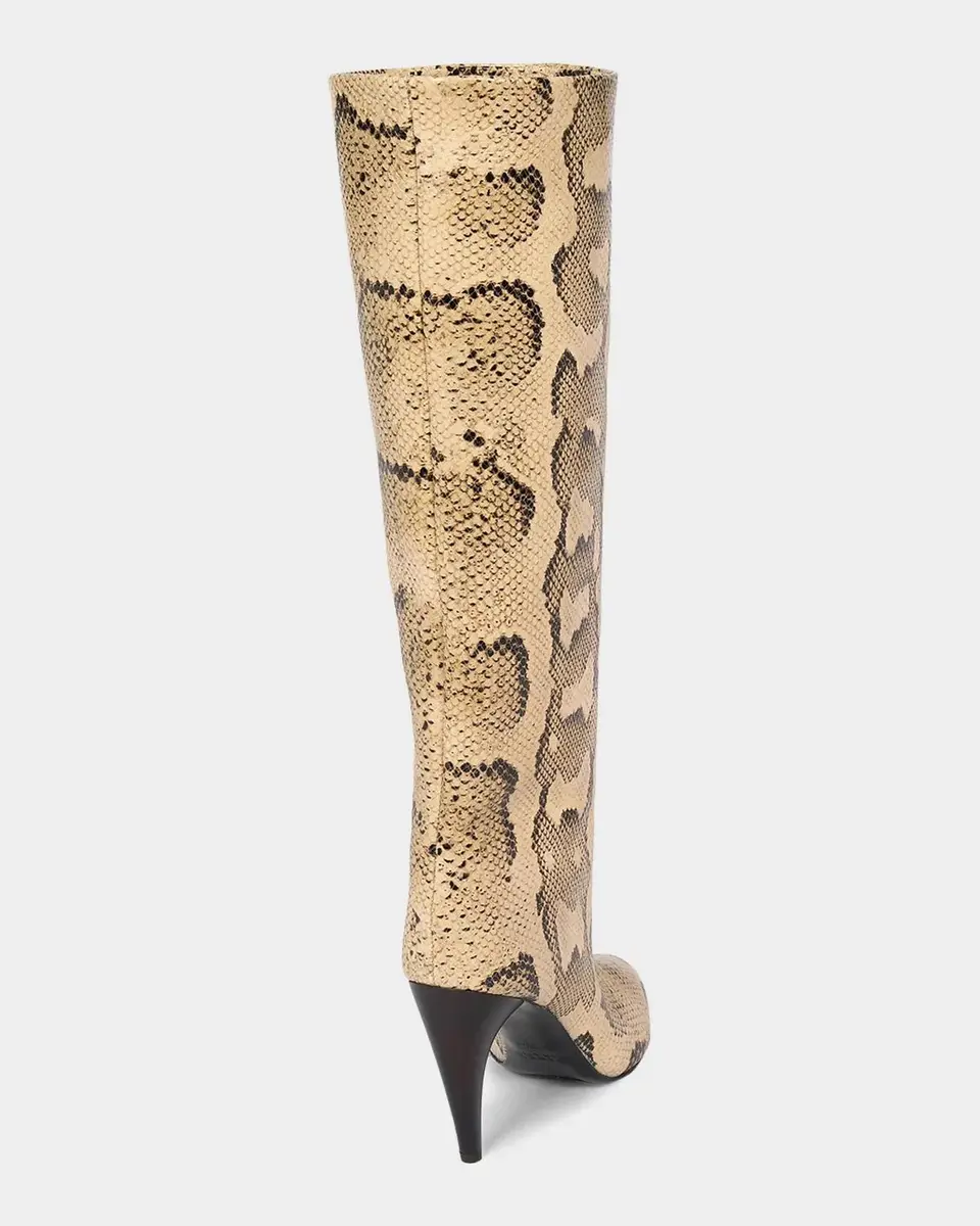 Etoile Isabel Marant Jany 90MM Snakeskin-Embossed Leather Boots | Thumbnail 2 Etoile Isabel Marant Jany 90MM Snakeskin-Embossed Leather Boots | Thumbnail 2