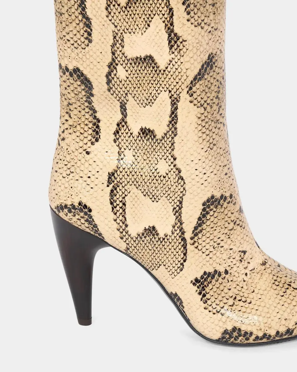 Etoile Isabel Marant Jany 90MM Snakeskin-Embossed Leather Boots | Thumbnail 4 Etoile Isabel Marant Jany 90MM Snakeskin-Embossed Leather Boots | Thumbnail 4
