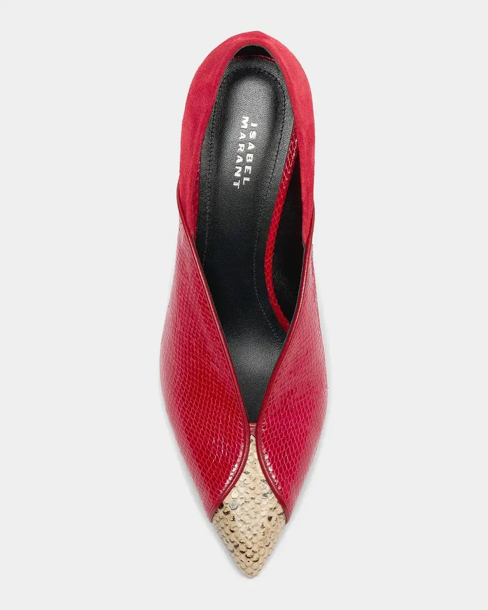 Etoile Isabel Marant Luza 90MM Leather-Velvet Pumps | Thumbnail 5 Etoile Isabel Marant Luza 90MM Leather-Velvet Pumps | Thumbnail 5