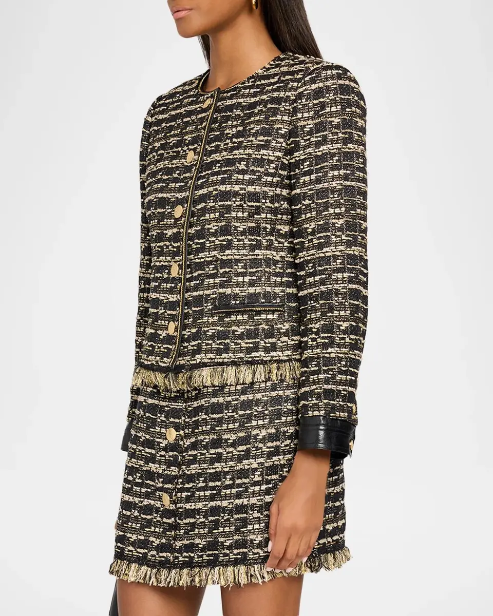 Kobi Halperin Gillian Tweed Mini Dress | Thumbnail 4