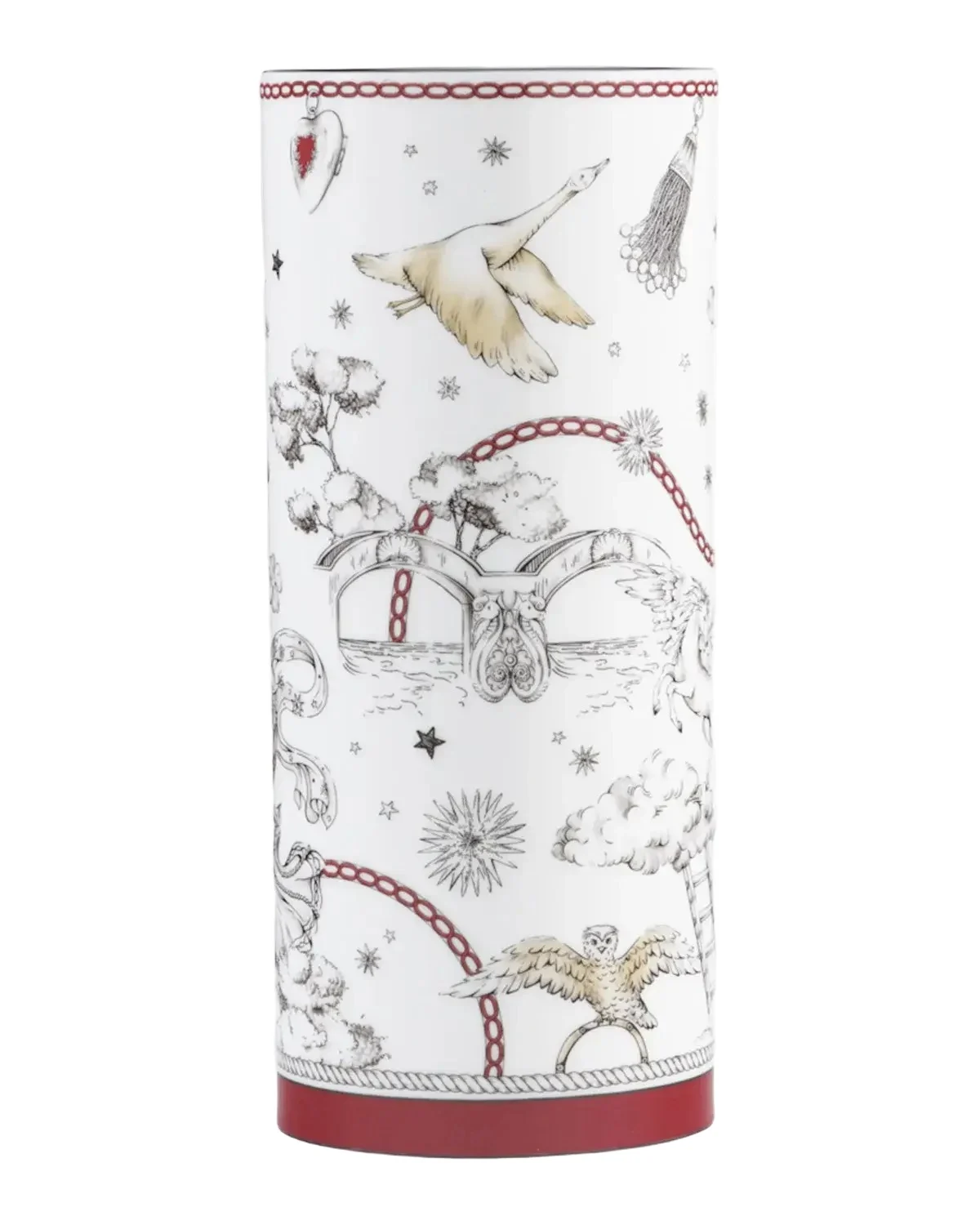 ALEVI Fortunae Game of the Goose Motif Cylindrical Vase