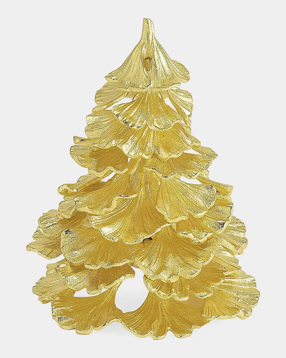 Michael Aram Holiday Ginkgo Goldtone Christmas Tree | Thumbnail 2 Michael Aram Holiday Ginkgo Goldtone Christmas Tree | Thumbnail 2