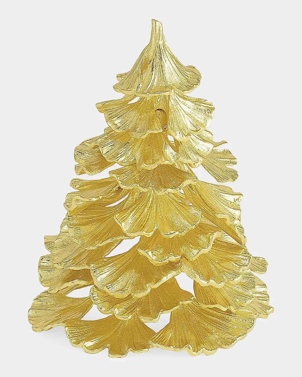 Michael Aram Holiday Ginkgo Goldtone Christmas Tree | Thumbnail 3 Michael Aram Holiday Ginkgo Goldtone Christmas Tree | Thumbnail 3