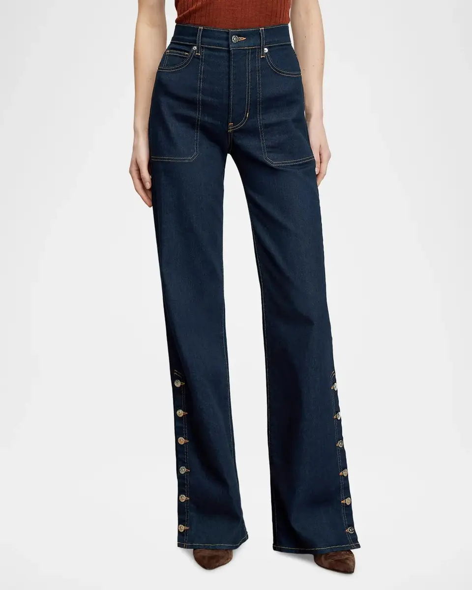 Veronica Beard Crosbie High-Rise Wide-Leg Jeans | Thumbnail 4 Veronica Beard Crosbie High-Rise Wide-Leg Jeans | Thumbnail 4