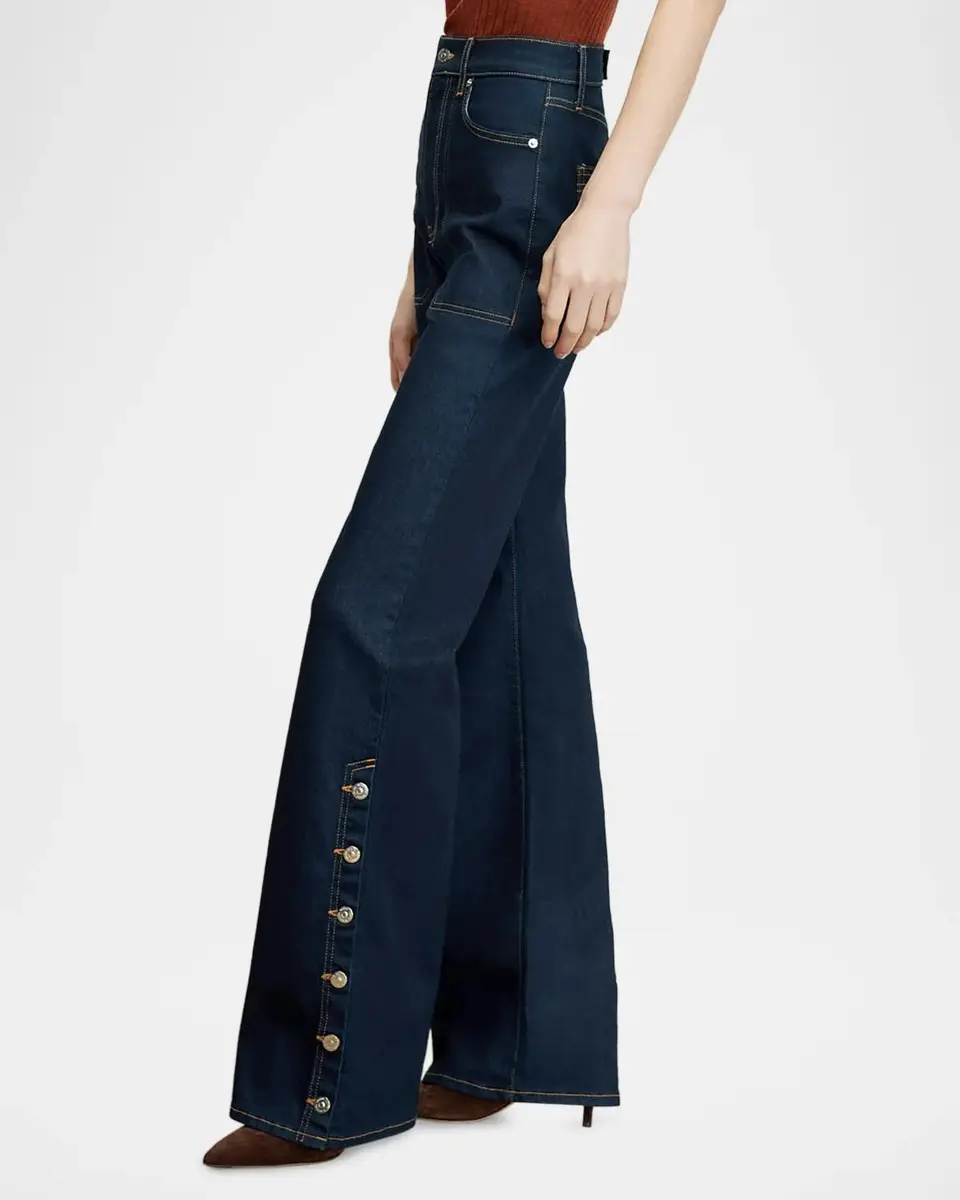 Veronica Beard Crosbie High-Rise Wide-Leg Jeans | Thumbnail 5 Veronica Beard Crosbie High-Rise Wide-Leg Jeans | Thumbnail 5