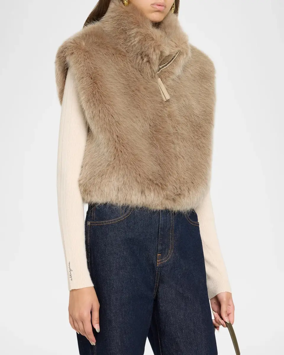 Milly Elinor Faux-Fur Vest | Thumbnail 4 Milly Elinor Faux-Fur Vest | Thumbnail 4