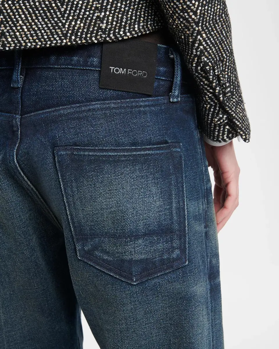 Tom Ford Low-Waist Stonewashed Denim Straight-Leg Boyfriend Pants | Thumbnail 5 Tom Ford Low-Waist Stonewashed Denim Straight-Leg Boyfriend Pants | Thumbnail 5
