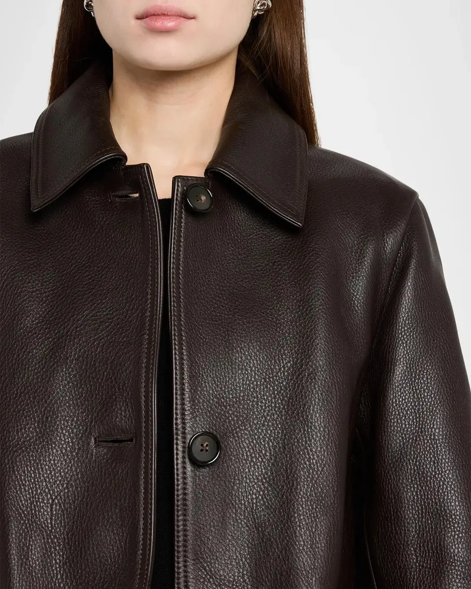 TOTEME Garderob Grained Leather Jacket | Thumbnail 5 TOTEME Garderob Grained Leather Jacket | Thumbnail 5
