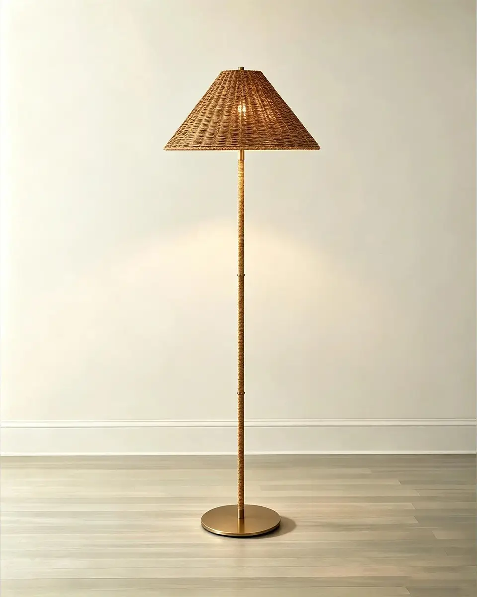 Port 68 Malibu 61" Rattan Floor Lamp | Thumbnail 2 Port 68 Malibu 61" Rattan Floor Lamp | Thumbnail 2